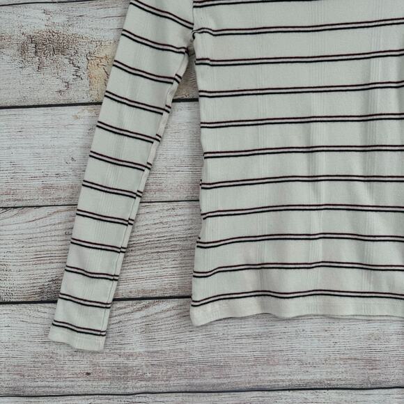 Frame‎ Denim Button Shoulder Striped Long Sleeve Top Women's XS White/Blue/Red - Picture 6 of 11